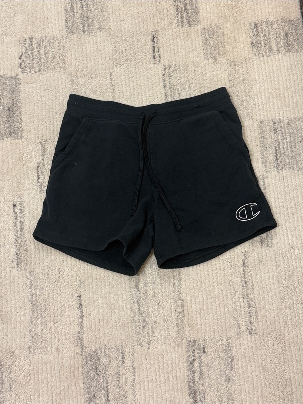 Champion Black Fleece Drawstring Shorts